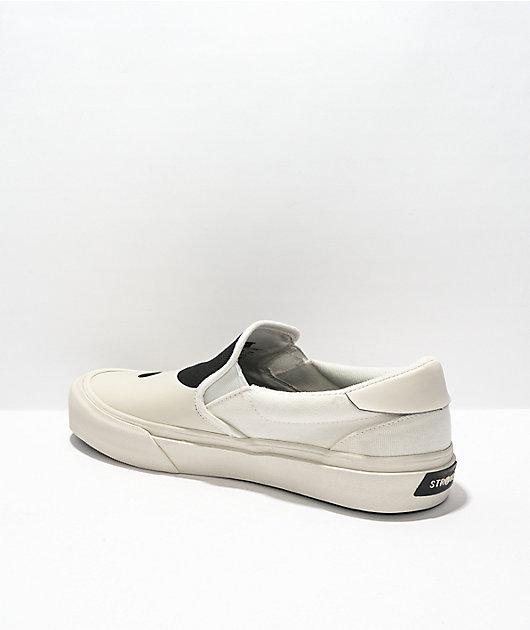 Straye Ventura One Love White & Black Slip-On Skate Shoes | Zumiez