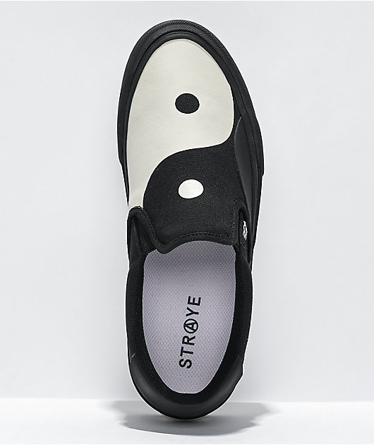 Straye Ventura X-Ray One Love Black & White Slip-On Skate Shoes