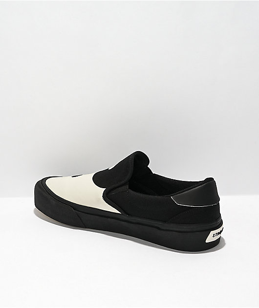 Straye Ventura X-Ray One Love Black & White Slip-On Skate Shoes | Zumiez