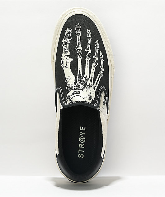 Straye Ventura X-Ray zapatos de skate deislizables de lienzo negro 