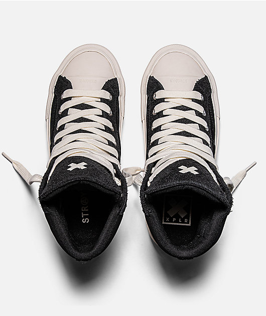 Straye x XPLR Venice Stomper Bones Black & White Shoes | Zumiez