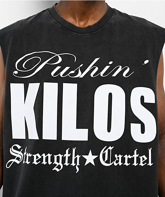 Strength Cartel Pushin Kilos Black Tank Top