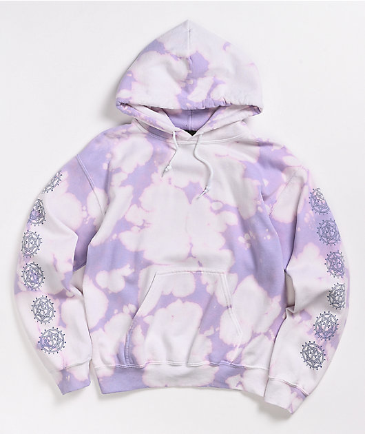 Sudadera con capucha Save Me Anchor con tinte anudado en color lavanda de Dark Seas