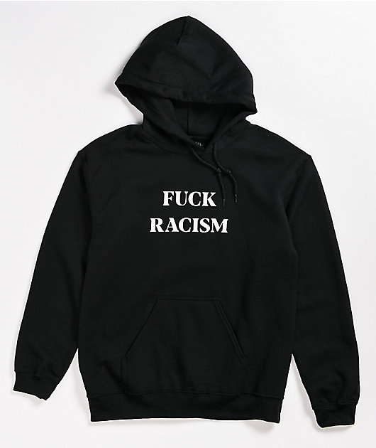 Sudadera negra con capucha F Racism de Rebel Soul