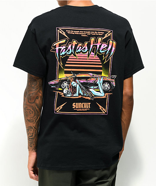 SunCult Fast As Hell Black T-Shirt