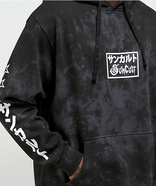 SunCult Trike Black Tie Dye Hoodie