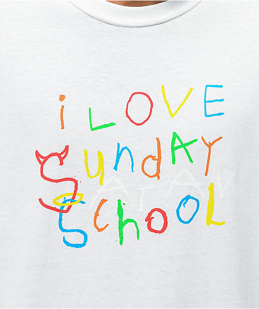 Sunday School I love White T-Shirt