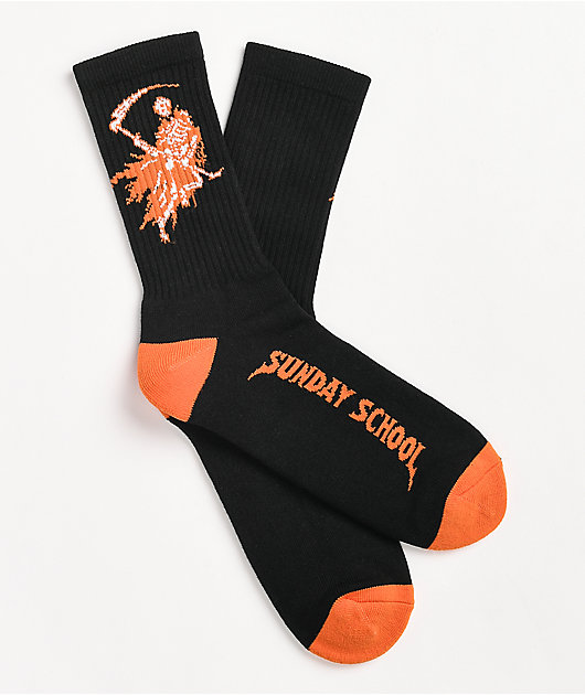 Sunday School Reaper Black Crew Socks