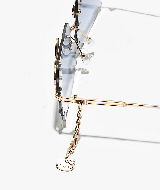 Sunscape x Hello Kitty Grey & Gold Sunglasses | Zumiez