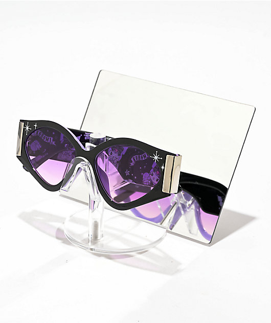 サンリオｘSunscape クロミ キャットアイサングラス ブラック Sunscape x Kuromi Cat Eye Black Sunglasses | Zumiez