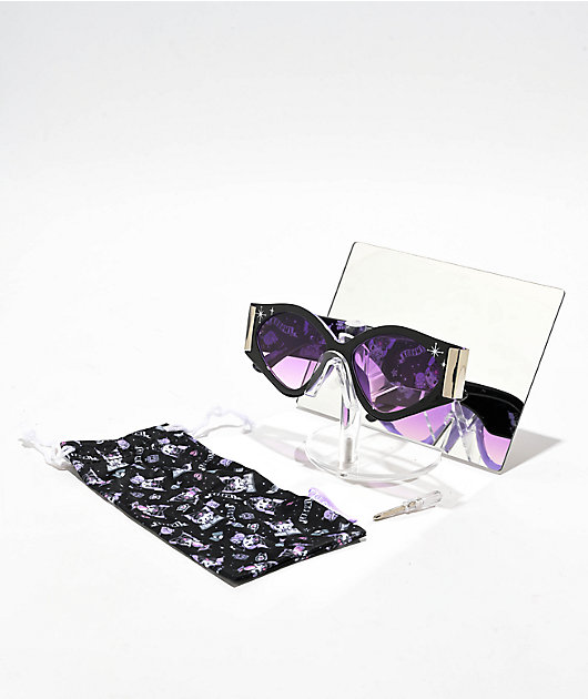 サンリオｘSunscape クロミ キャットアイサングラス ブラック Sunscape x Kuromi Cat Eye Black Sunglasses | Zumiez