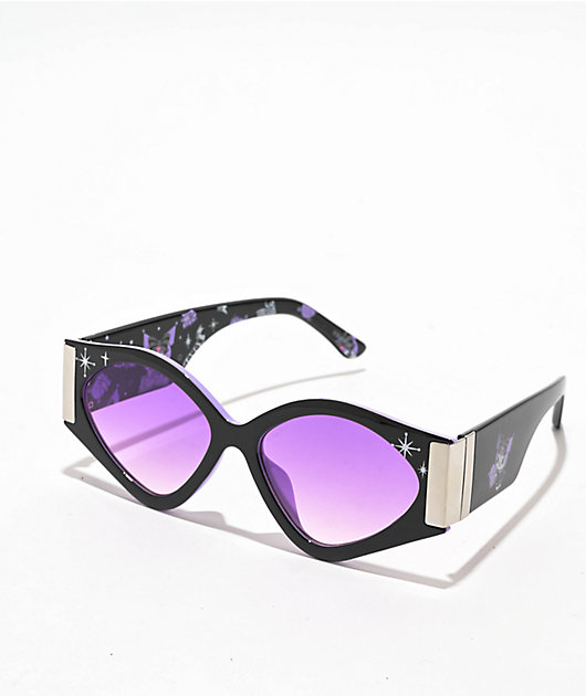 サンリオｘSunscape クロミ キャットアイサングラス ブラック Sunscape x Kuromi Cat Eye Black Sunglasses | Zumiez