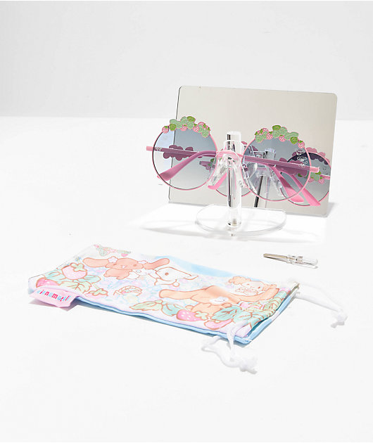 Sunscape x Sanrio Cinnamon Roll Pink Round Sunglasses | Zumiez