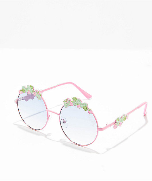 Sunscape x Sanrio Cinnamon Roll Pink Round Sunglasses | Zumiez