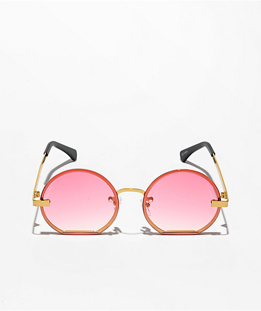 Sunset Pink Round Sunglasses
