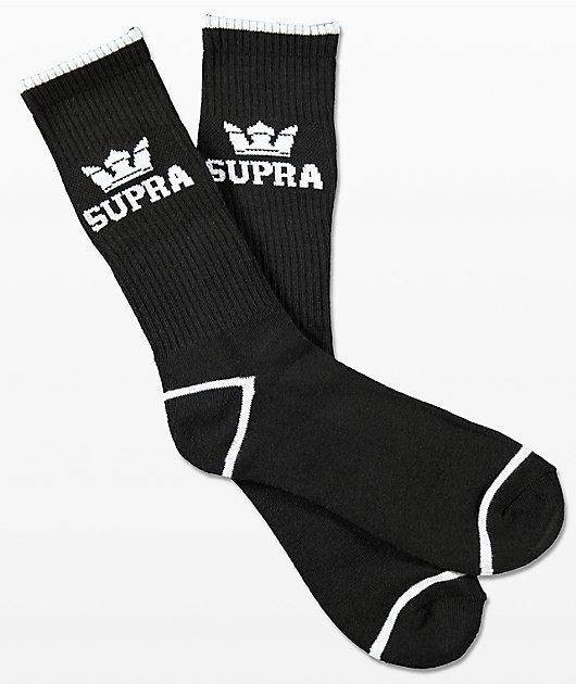 Supra Crown Black Crew Socks