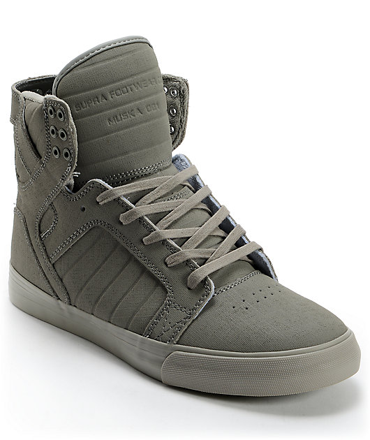 Supra Skytop Grey Gunny Tuf  Skate Shoes  Zumiez