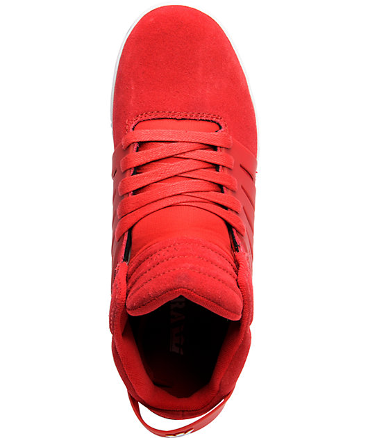 Supra Skytop III Red Suede Shoes | Zumiez