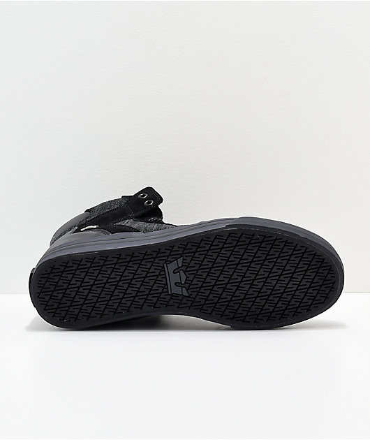 Supra vaider black & charcoal reflective skate shoes Clearance