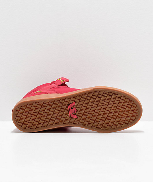 Supra Vaider zapatos skate rosa, dorado y goma