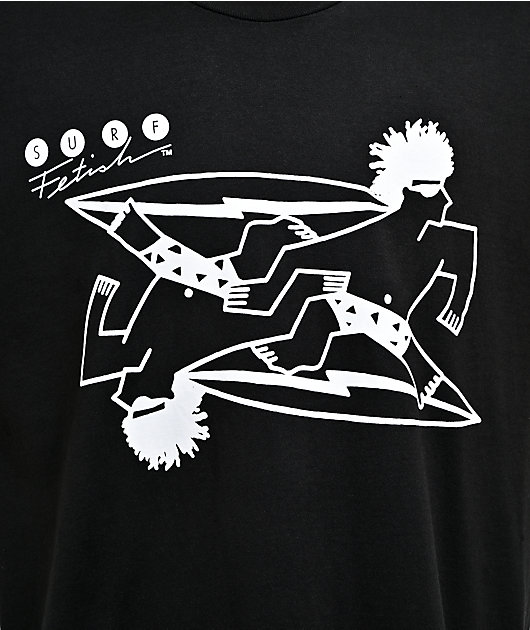 Surf Fetish Double Surfer Black T-Shirt