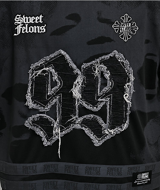 Sweet Felons Black Football Jersey