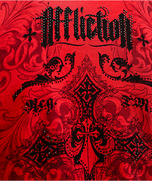 Syndic Rhinestone Red T-Shirt