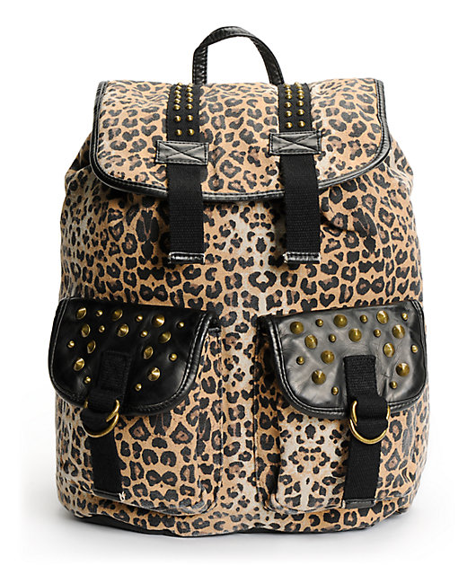 leopard print rucksack