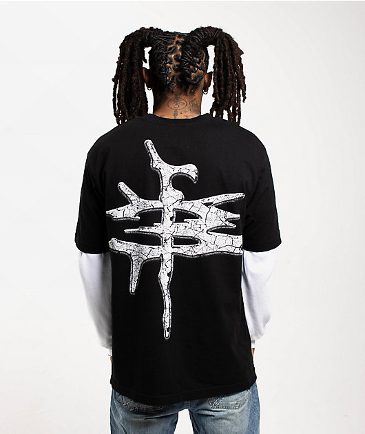 TH3M Forgive Black & White 2fer Long Sleeve T-Shirt | Zumiez
