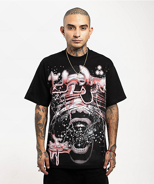 TH3M Mummy Rhinestone Black T-Shirt | Zumiez