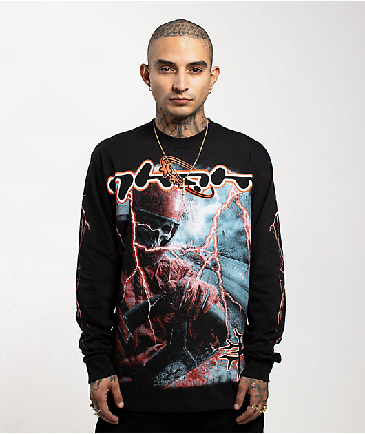 TH3M Racing Black Long Sleeve T-Shirt | Zumiez