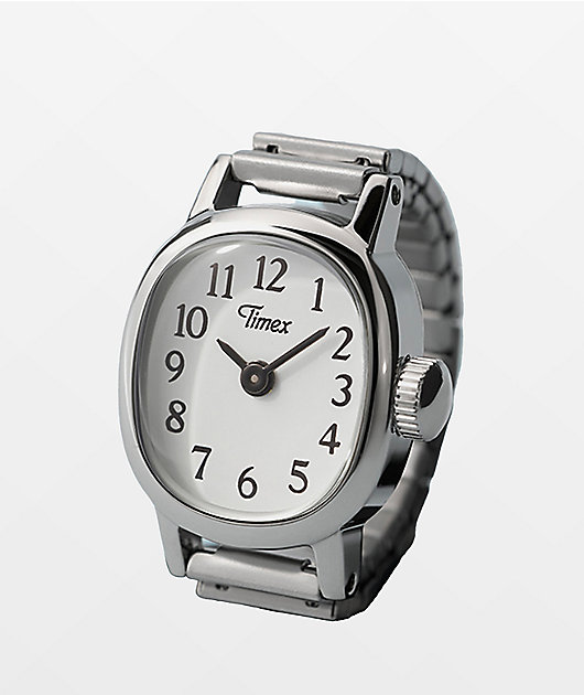TIMEX Cavatina Silver Mini Analog Ring Watch