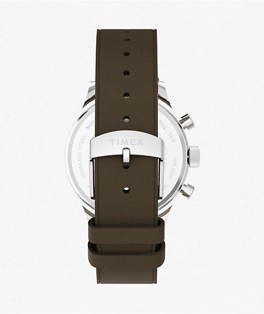 TIMEX Weekender New England Chronograph Black, Silver & Brown Analog Watch