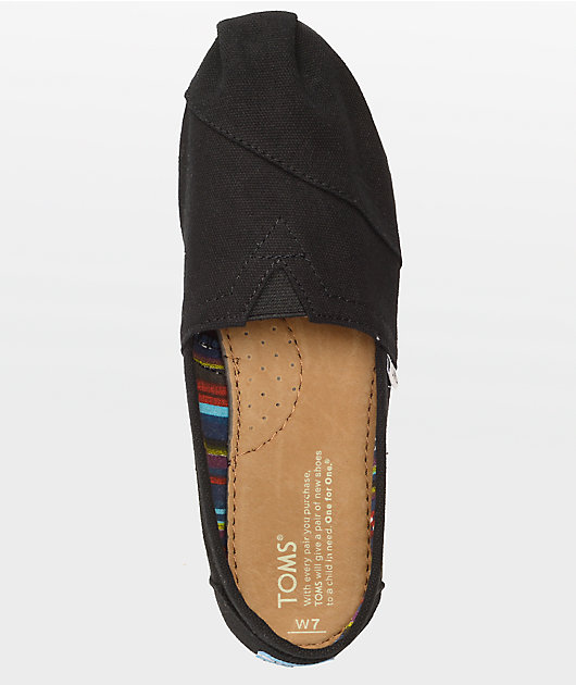 TOMS Classics All Black Womens Shoes