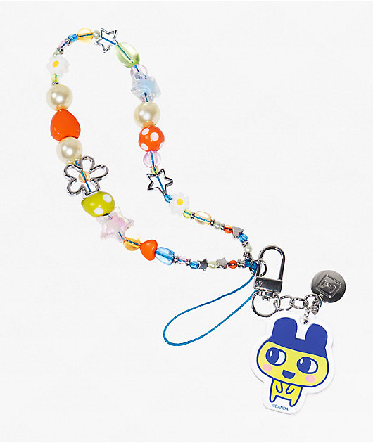 Tamagotchi Mametchi Beaded Wrist Strap Phone Charm