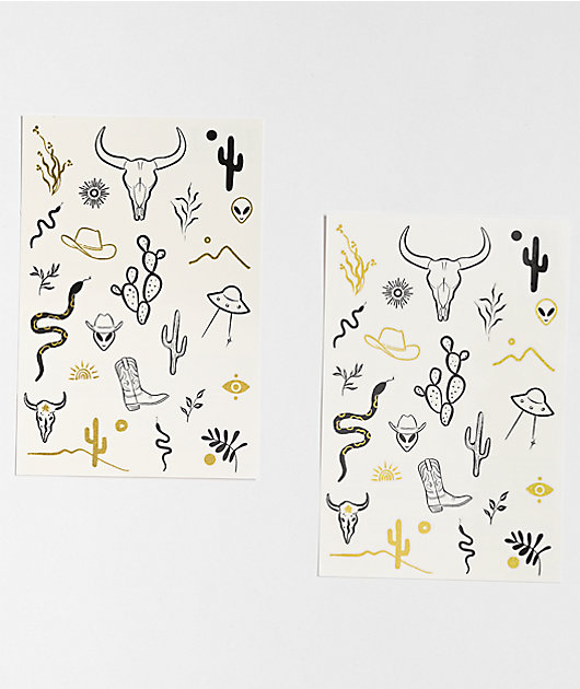 Tattly Wild West Temporary Tattoo Sheet - Thumbnail 2