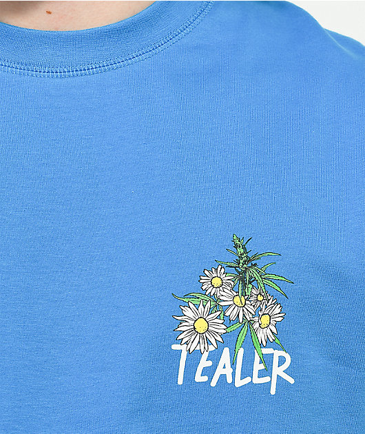 Tealer Buds 'N' Flowers Blue T-Shirt