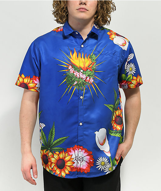 Tealer Romeo Blue Short Sleeve Button Up Shirt | Zumiez