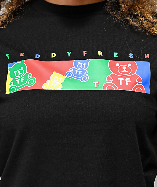 Teddy Fresh Color Bar Black T-Shirt