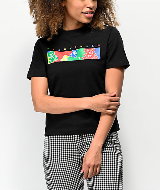 Teddy Fresh Color Bar Black T-Shirt