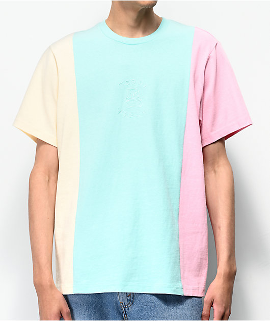 Macondoo Mens Color Block Short Sleeve Crewneck Summer Tops Tees T-Shirts 