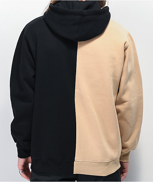 Tan and black hoodie online