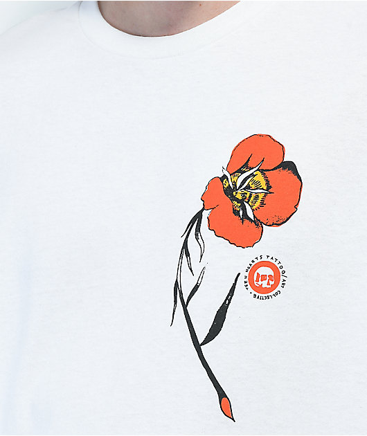 Teen Hearts Tattoo Flower White T-Shirt