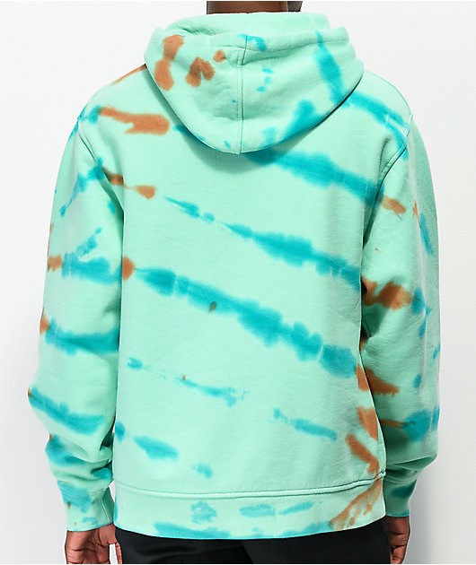 mint green tie dye hoodie