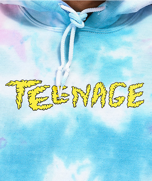 Teenage Meltdown Blue & Pink Tie Dye Hoodie