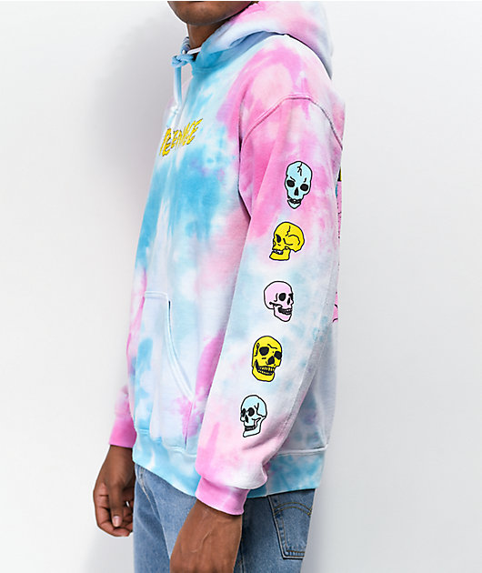 Teenage Meltdown Blue & Pink Tie Dye Hoodie