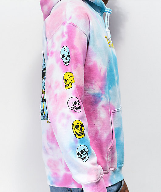 Teenage Meltdown Blue & Pink Tie Dye Hoodie