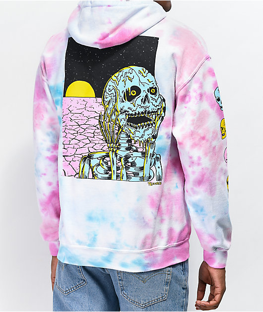Teenage Meltdown Blue & Pink Tie Dye Hoodie