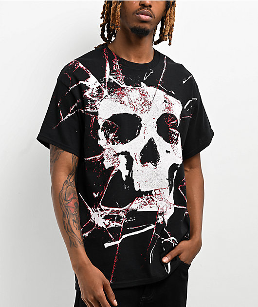 Terror Tales Shattered Black T-Shirt