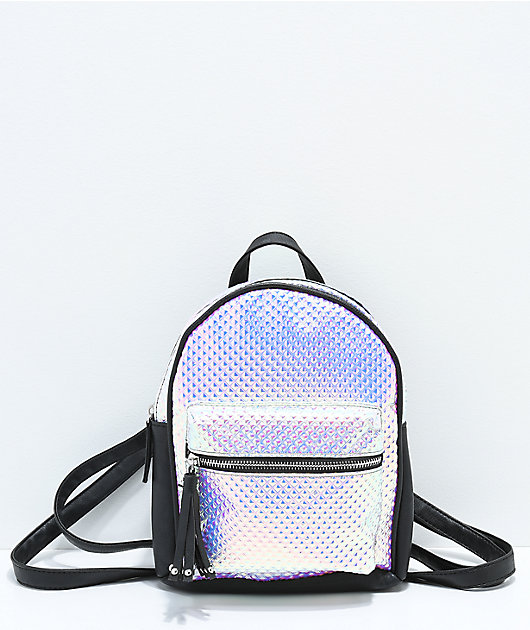 holographic mini backpack